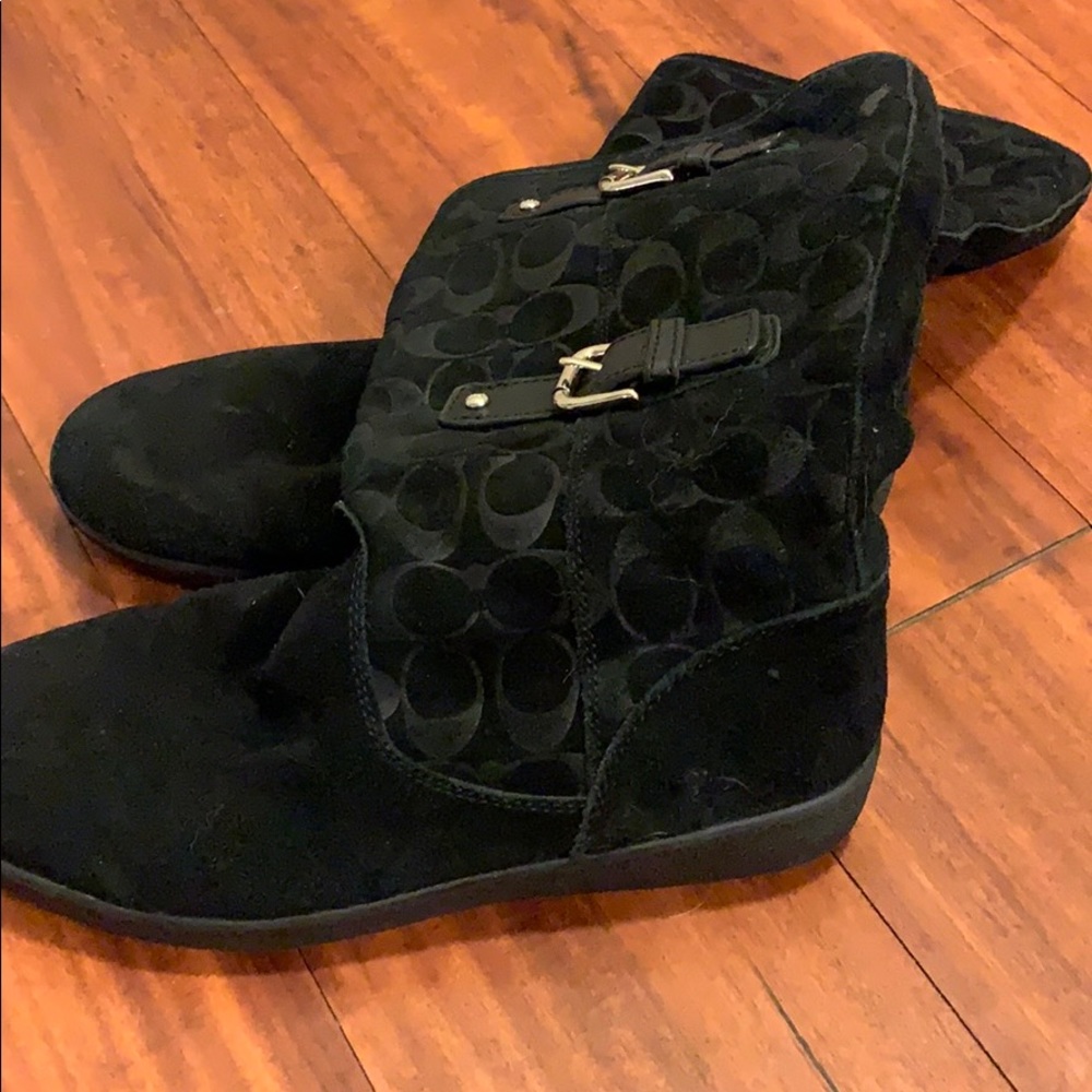 Black Coach boots size 10
